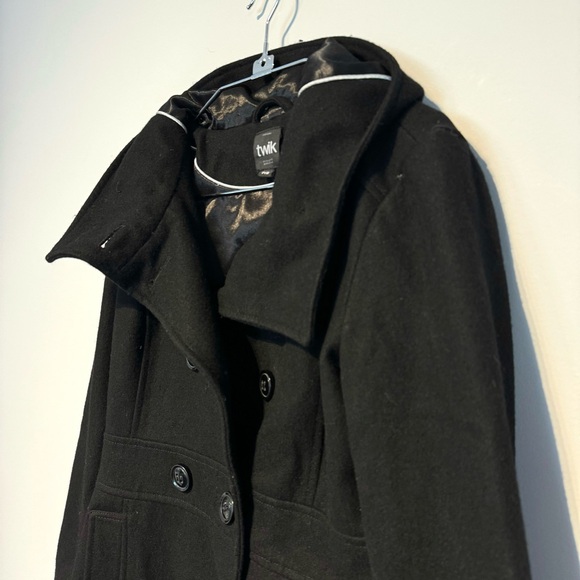 Twik Peacoat Jacket Wool Blend / Black / S - Picture 4 of 10